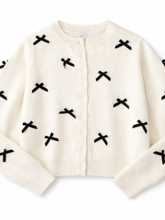 a new day Sweaters - A New Day Crop Bow Cardigan